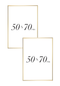 Set Of 2 Gold Metallic Frames 50x70cm
